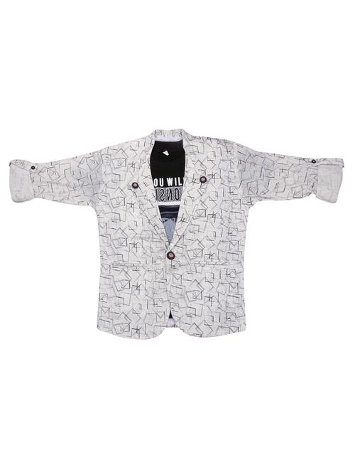 white printed shirt - 17819143 - Standard Image - 1