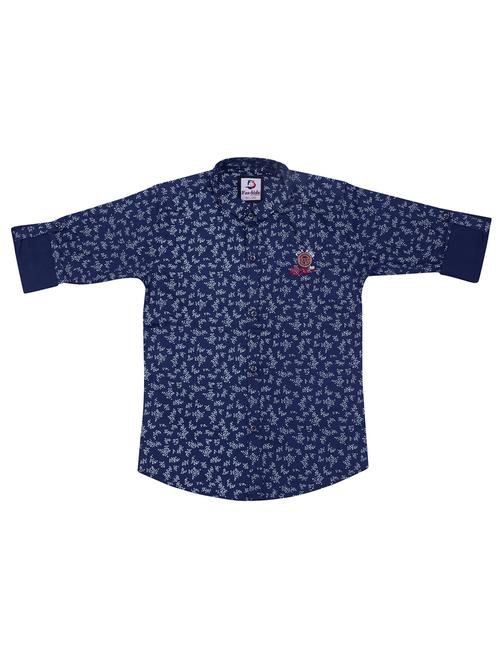 blue cotton printed shirt - 17819178 - Standard Image - 1
