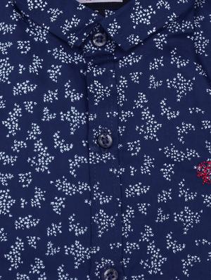 blue cotton printed shirt - 17819178 - Standard Image - 3