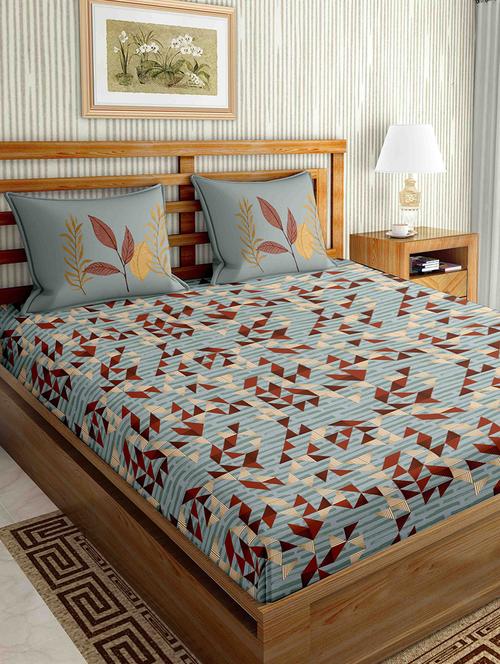 majestic double bedsheet set king size cotton maroon colour - 17819409 - Standard Image - 1