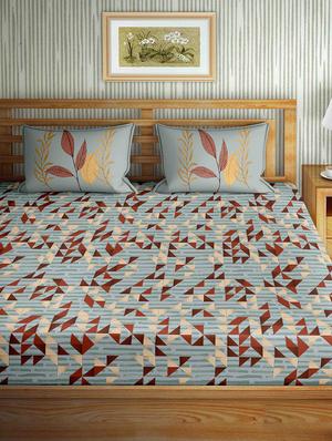 majestic double bedsheet set king size cotton maroon colour - 17819409 - Standard Image - 2