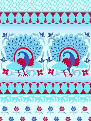 oscar collection double bedsheet set super king size cotton blue colour - 17819439 - Standard Image - 3