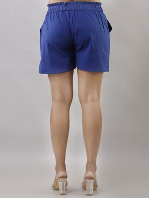 tie front solid shorts - 17819615 - Standard Image - 3