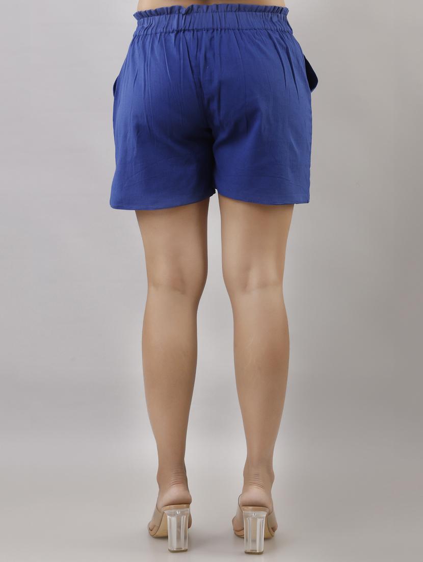 tie front solid shorts - 17819615 - Zoom Image - 3