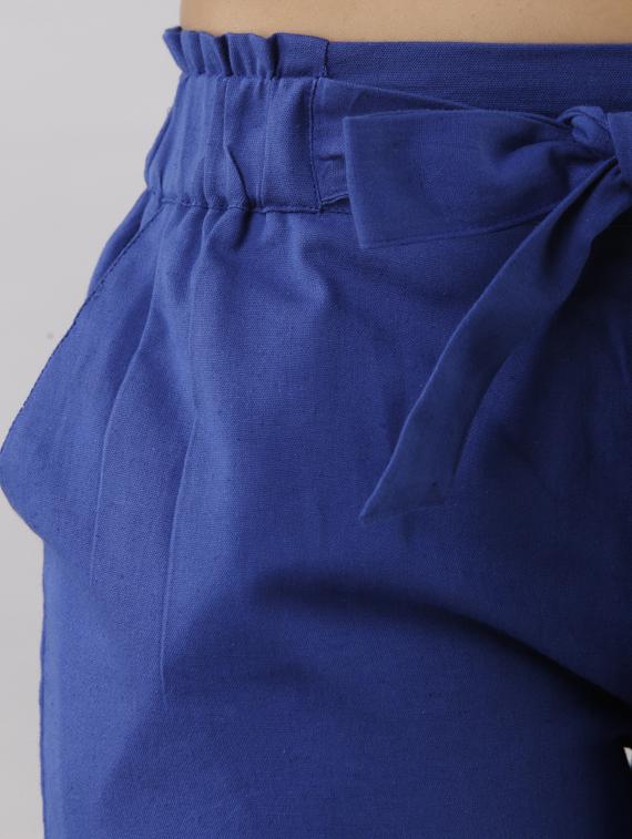 tie front solid shorts - 17819615 - Zoom Image - 5