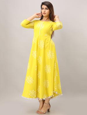 printed flared kurta - 17819624 - Standard Image - 2