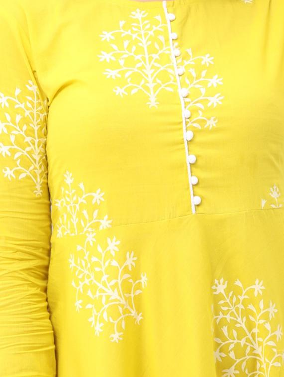 printed flared kurta - 17819624 - Zoom Image - 4