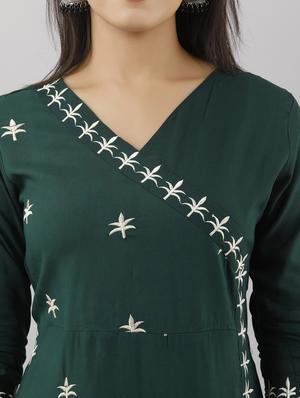 embroidered a-line ethnic dress - 17819637 - Standard Image - 4