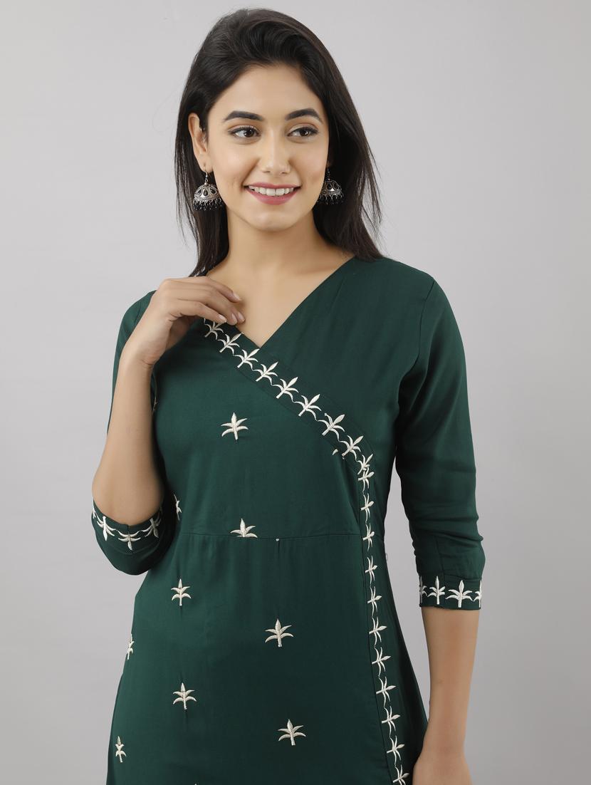 embroidered a-line ethnic dress - 17819637 - Zoom Image - 5