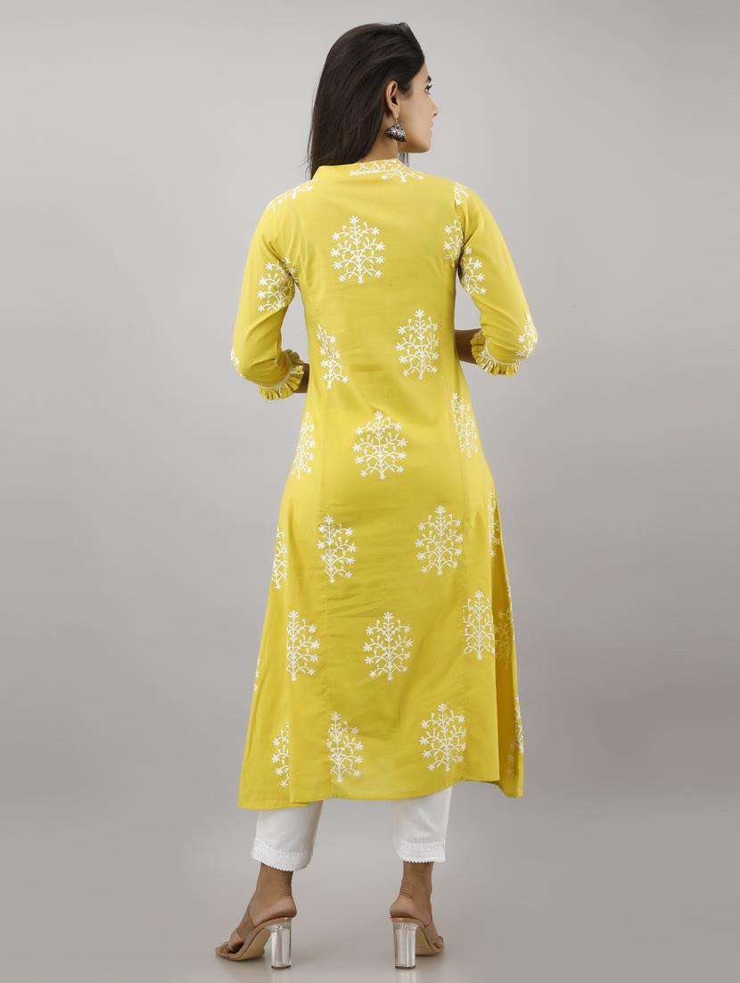 printed a-line kurta - 17819638 - Zoom Image - 3
