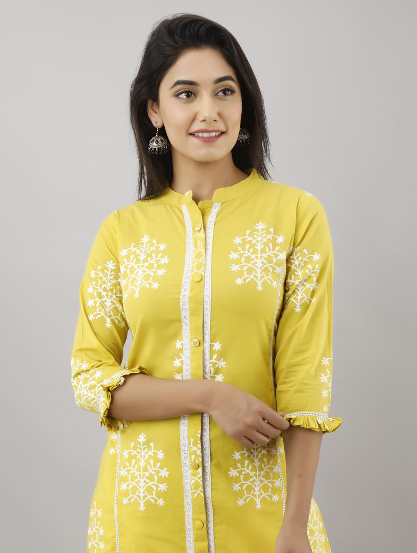 printed a-line kurta - 17819638 - Zoom Image - 5