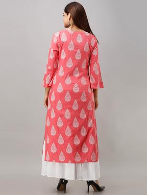 orange rayon kurta skirt set - 17819663 - Standard Image - 3