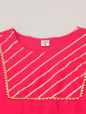 pink cotton kurta pant set - 17819681 - Standard Image - 4