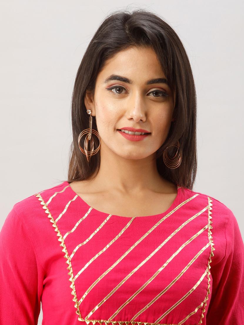 pink cotton kurta pant set - 17819681 - Zoom Image - 5