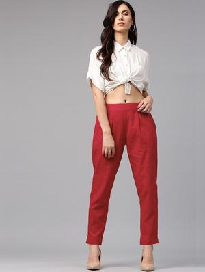 mid rise solid pleated trouser - 17819719 - Standard Image - 4