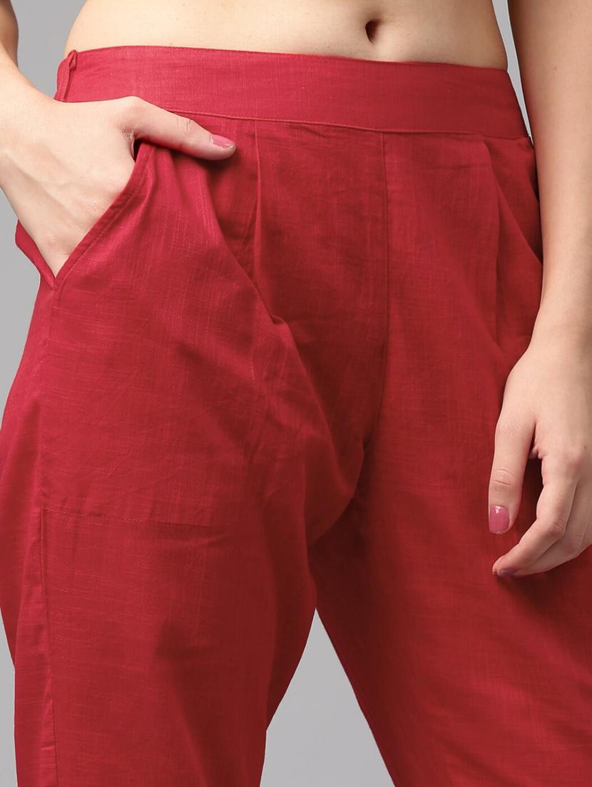mid rise solid pleated trouser - 17819719 - Zoom Image - 5