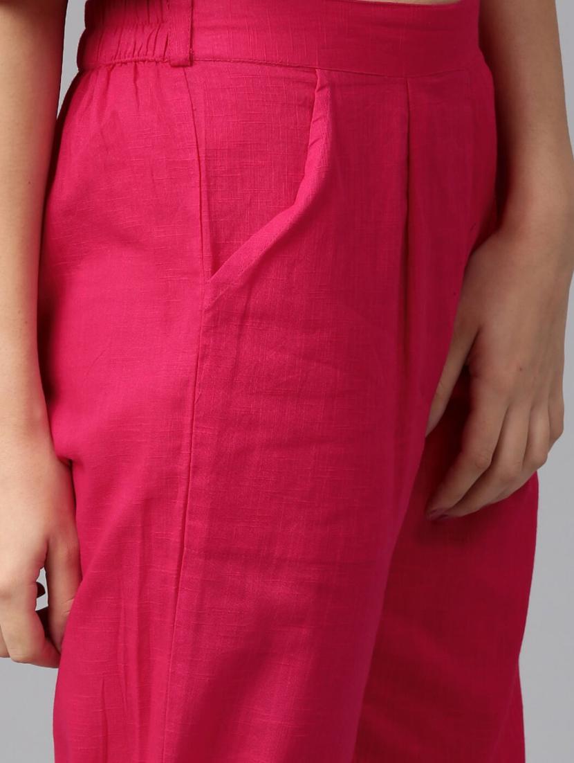 mid rise solid pleated trouser - 17819720 - Zoom Image - 5
