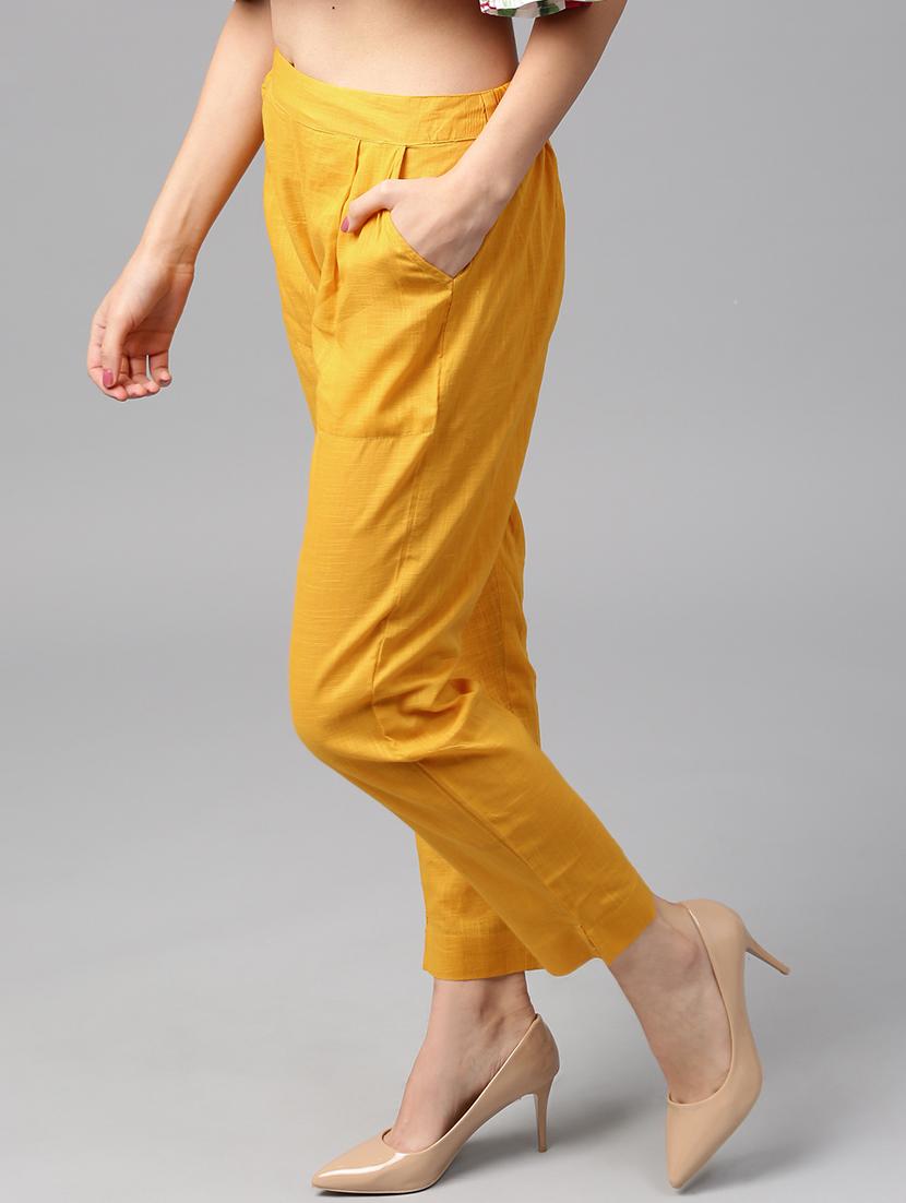 mid rise solid pleated trouser - 17819724 - Zoom Image - 2