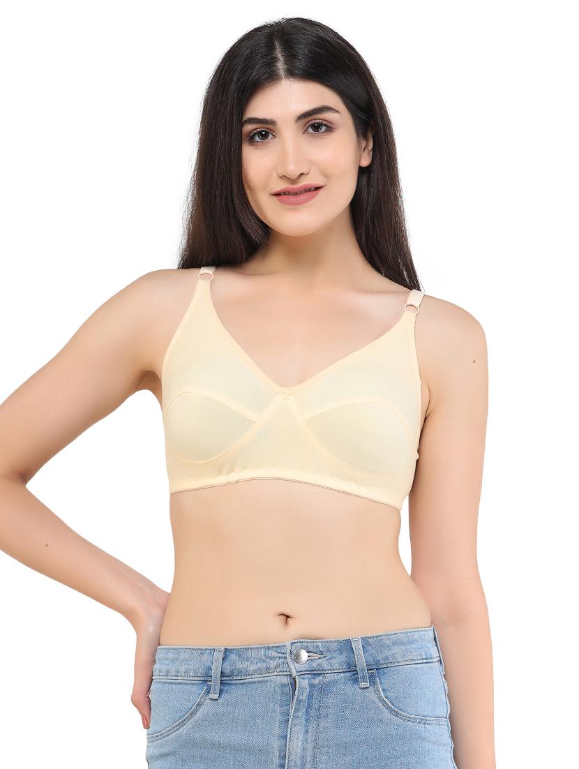 beige solid regular bra - 17819737 - Zoom Image - 1