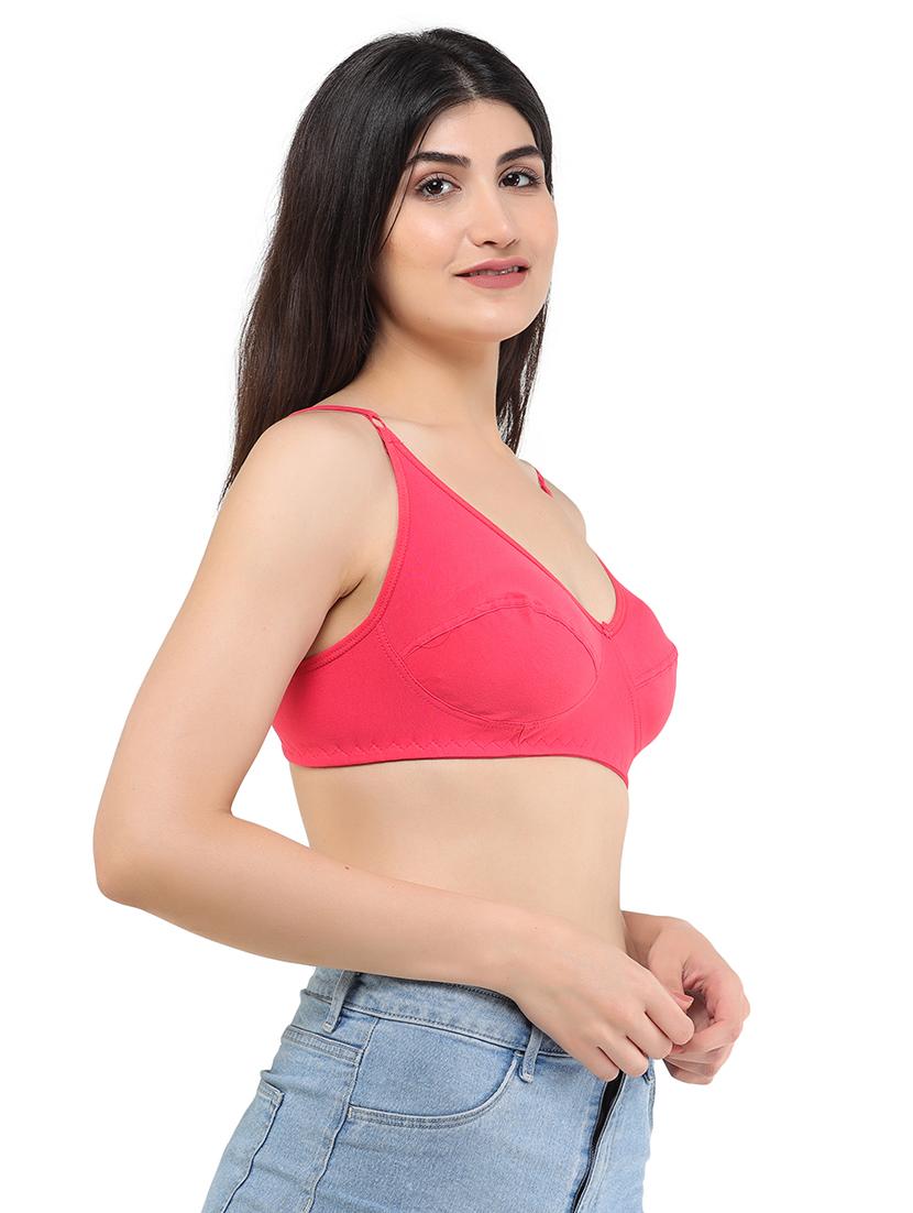 pink solid regular bra - 17819856 - Zoom Image - 2