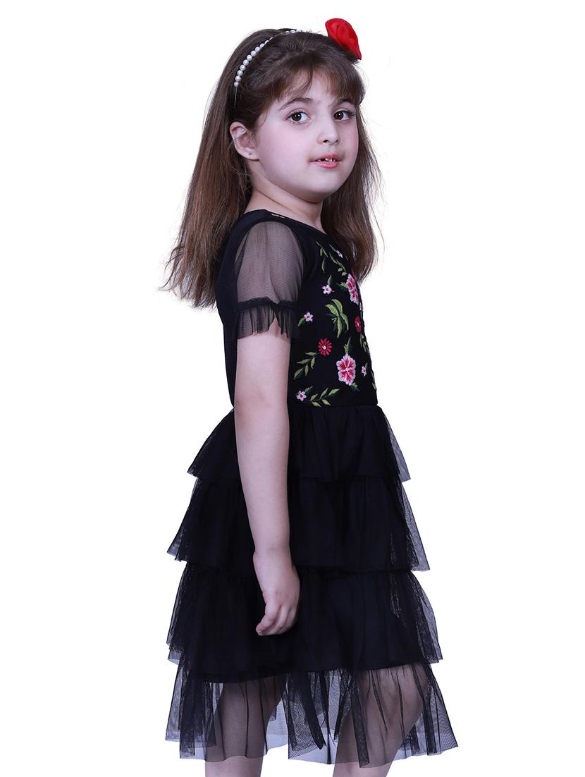 black polyester frock - 17819931 - Zoom Image - 2