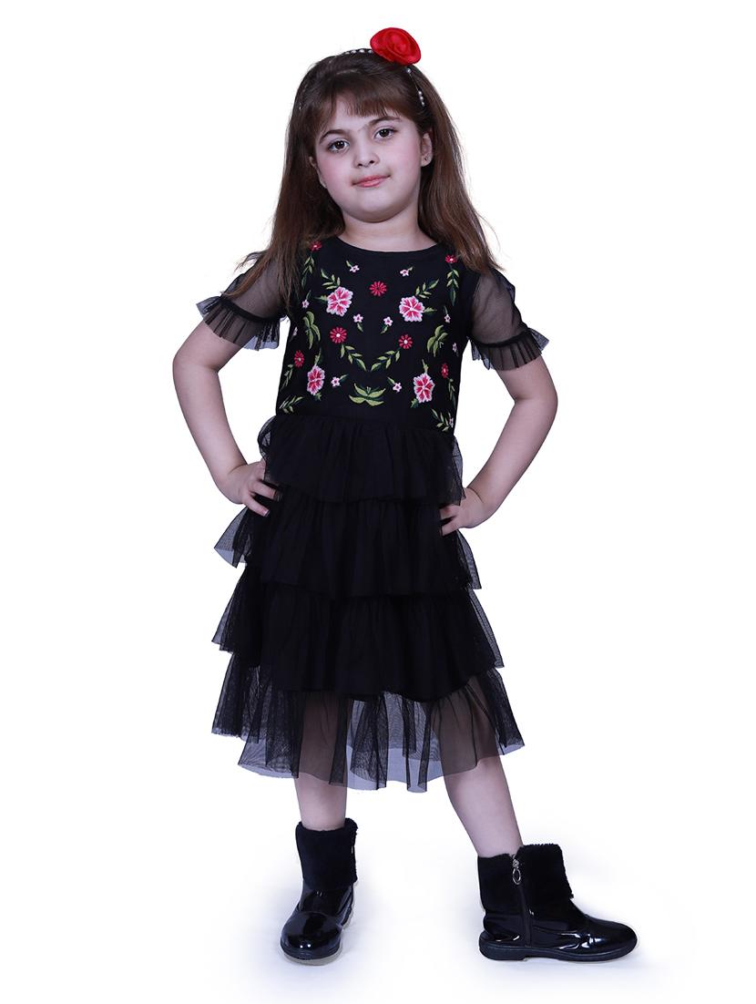 black polyester frock - 17819931 - Zoom Image - 4