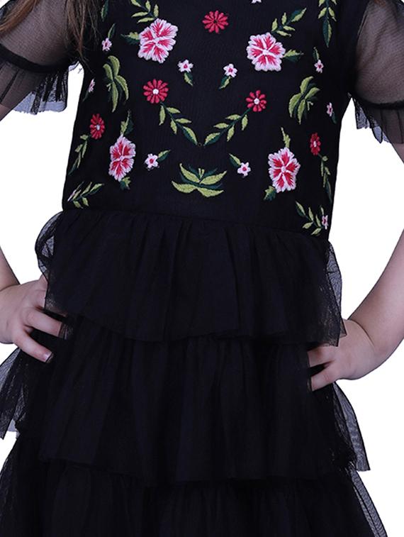 black polyester frock - 17819931 - Zoom Image - 5