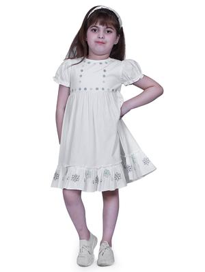 white cotton frock - 17819939 - Standard Image - 4