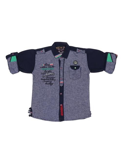 blue printed shirt - 17820093 - Standard Image - 1