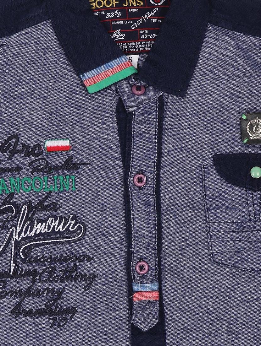 blue printed shirt - 17820093 - Zoom Image - 3