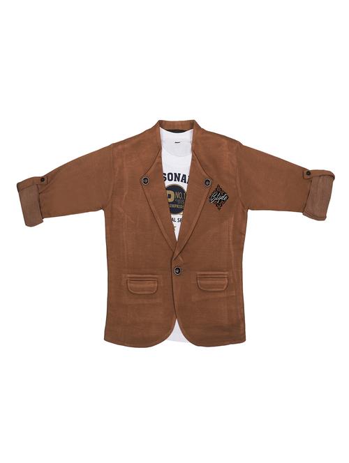brown solid shirt - 17820103 - Standard Image - 1
