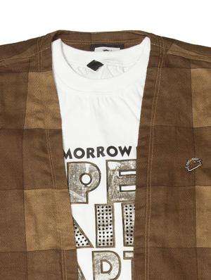 checkered shirt with graphic t-shirt - 17820144 - Standard Image - 4