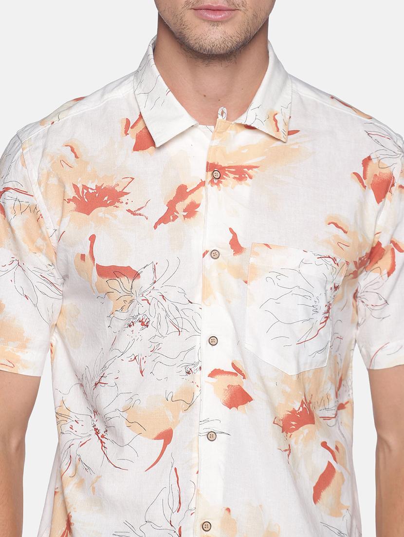 white floral print casual shirt - 17820249 - Zoom Image - 5