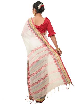 multi colored cotton tant saree with blouse - 17820552 - Standard Image - 2