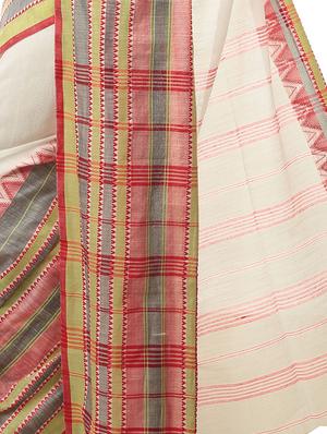 multi colored cotton tant saree with blouse - 17820552 - Standard Image - 3