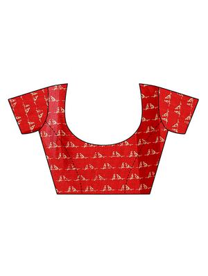 printed bhagalpuri saree with blouse - 17821610 - Standard Image - 3