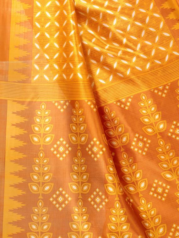 printed bhagalpuri saree with blouse - 17821619 - Zoom Image - 4