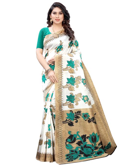 floral bhagalpuri saree with blouse - 17821624 - Standard Image - 1