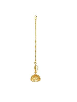 gold brass jhumka earring - 17821627 - Standard Image - 4