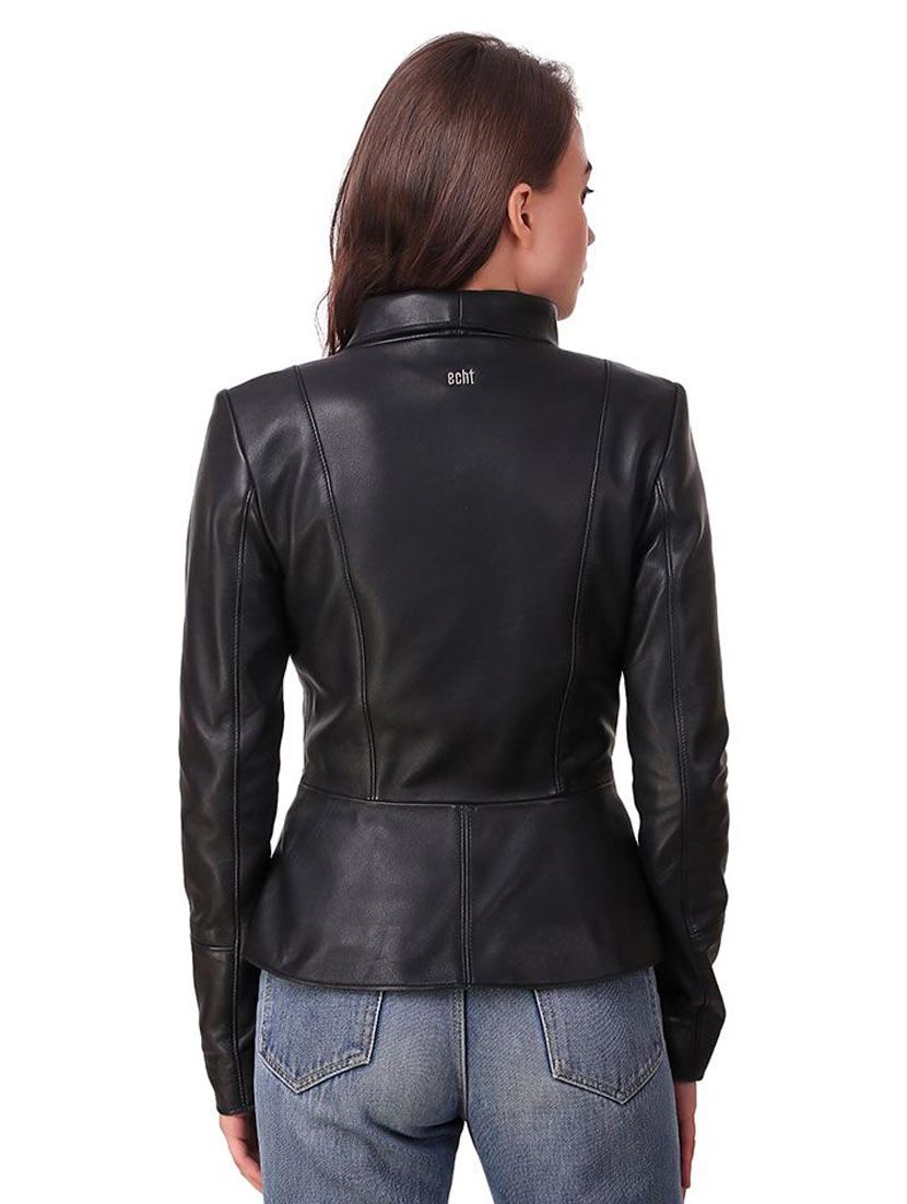 shirt collar leather/leatherette jacket - 17821853 - Zoom Image - 3