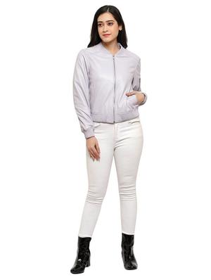 mandarin neck leather/leatherette jacket - 17821854 - Standard Image - 4
