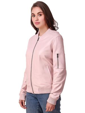 mandarin neck leather/leatherette jacket - 17821855 - Standard Image - 2