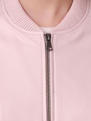 mandarin neck leather/leatherette jacket - 17821855 - Standard Image - 5