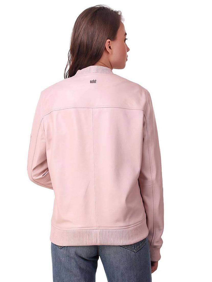 mandarin neck leather/leatherette jacket - 17821855 - Zoom Image - 3