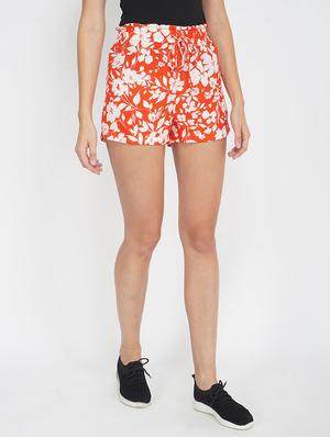 drawstring waist floral short - 17822182 - Standard Image - 2