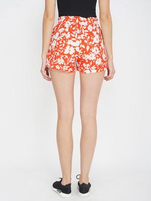 drawstring waist floral short - 17822182 - Standard Image - 3