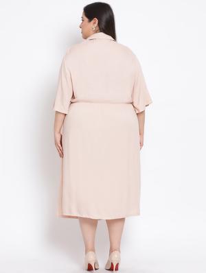tie front plus shirt dress - 17822187 - Standard Image - 3