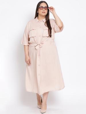 tie front plus shirt dress - 17822187 - Standard Image - 4