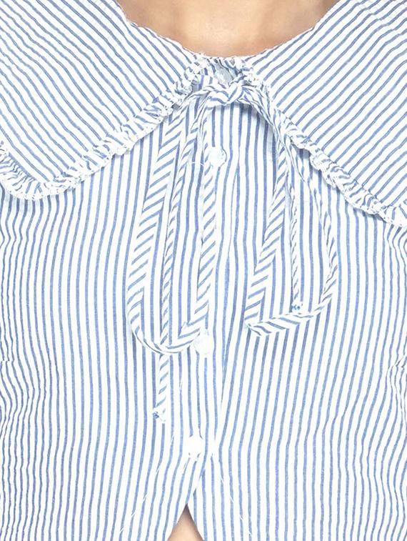 tie up neck crop top - 17822233 - Zoom Image - 5