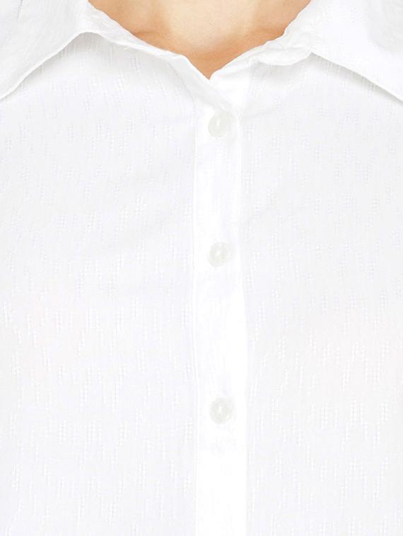 ruched sleeve high low shirt - 17822235 - Zoom Image - 5